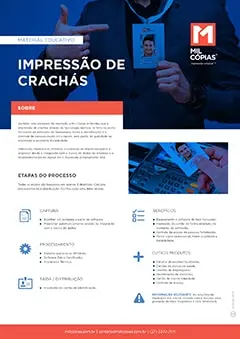 Capa da brochura 'Impressão de crachás'