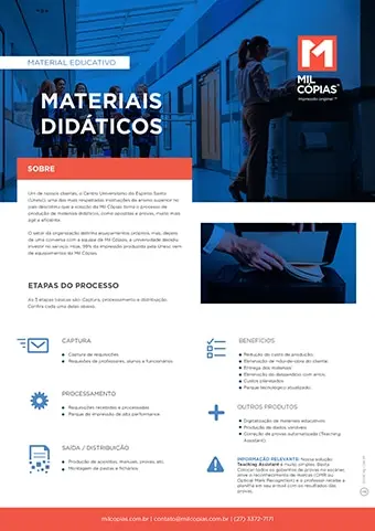 Capa da brochura 'Impressão de materiais didáticos'